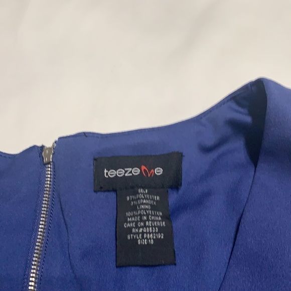 Teeze Me Sleeveless Fit & Flare‎ Drees Size 18 knee Length Sleeveless Purple NWT - Picture 10 of 10